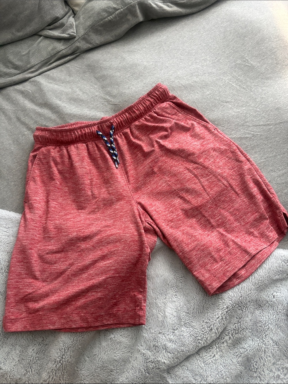 EUC Boys Crewcuts Heather Red Athletic Drawstring Shorts Size 14